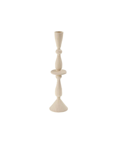 Matte Cream Taper Candle Holder-2 sizes