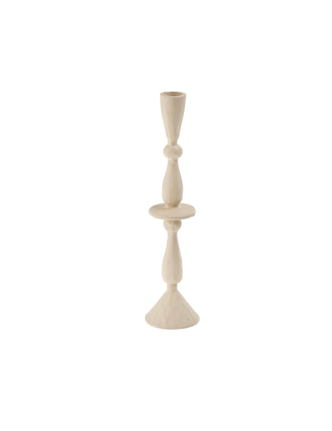 Matte Cream Taper Candle Holder-2 sizes