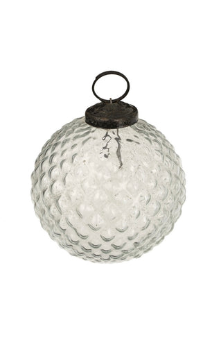 4” Hobnail Glass Ball Ornament