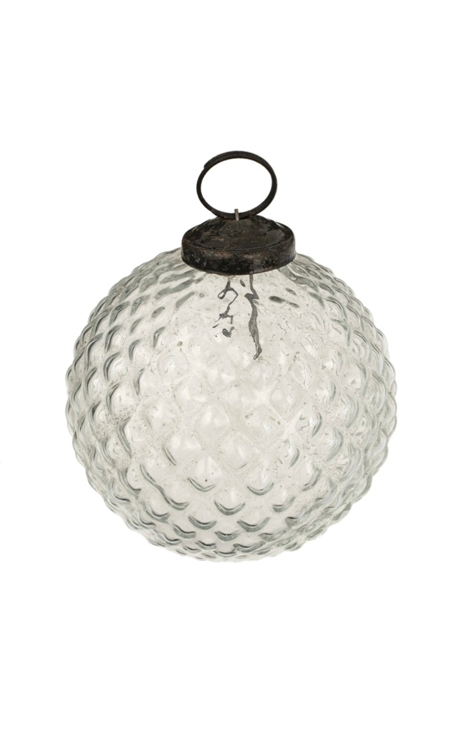 4” Hobnail Glass Ball Ornament