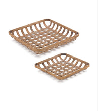 S/2 Bamboo Tobacco Baskets