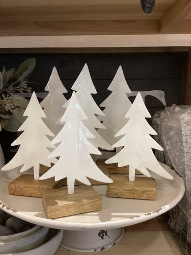White Enamel Trees-2 sizes