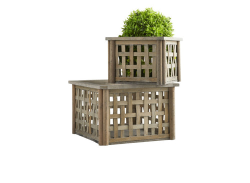 Square Basketweave Bin- 2 sizes