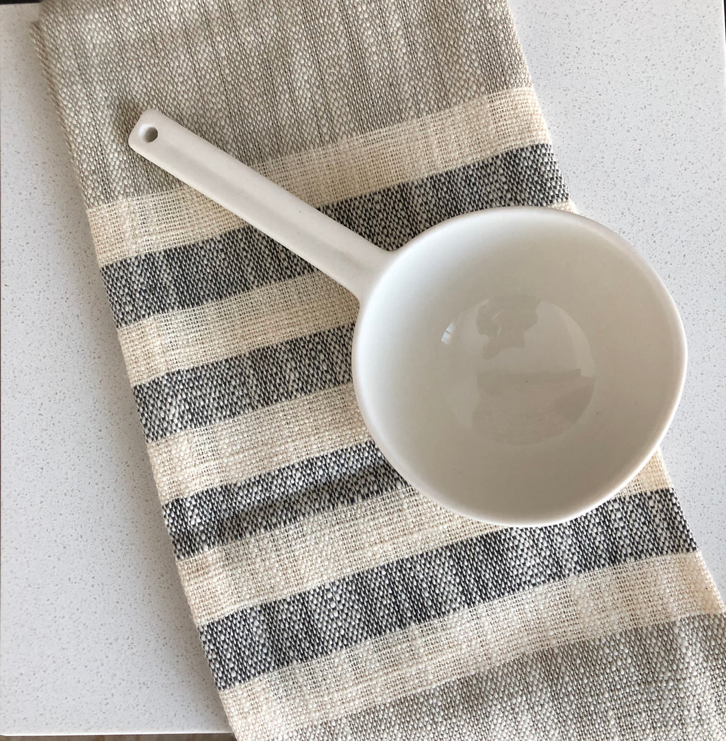 White Ceramic Scoop