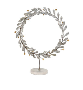 Metal Wreath on Stand -Assorted Styles