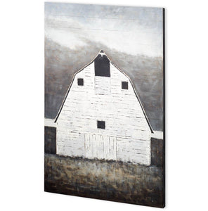 White Barn Canvas Print