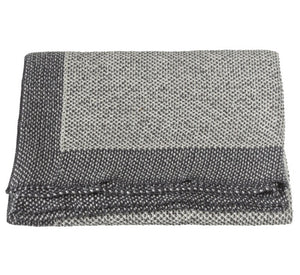 Grey metallic knit throw