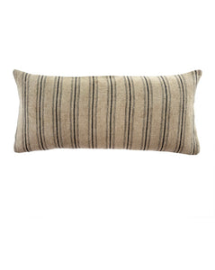 15x32 Linen Ticking Lumbar Pillow
